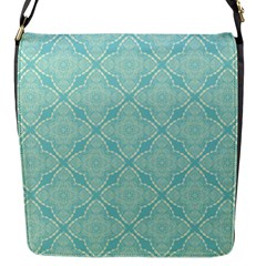 Light Blue Lattice Pattern Flap Messenger Bag (s) by TanyaDraws