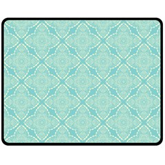 Light Blue Lattice Pattern Double Sided Fleece Blanket (medium) 