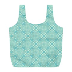 Light Blue Lattice Pattern Full Print Recycle Bags (l)  by TanyaDraws