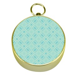 Light Blue Lattice Pattern Gold Compasses by TanyaDraws