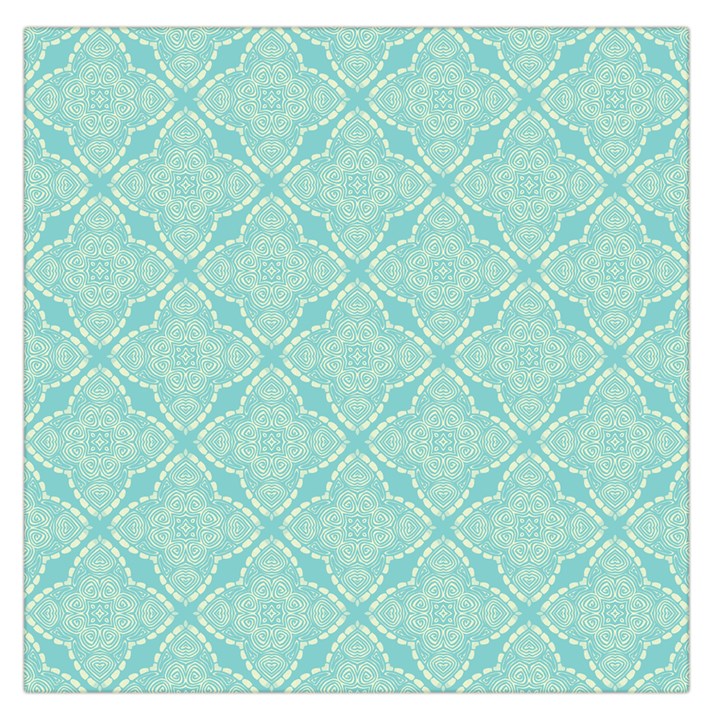 Light Blue Lattice Pattern Large Satin Scarf (Square)