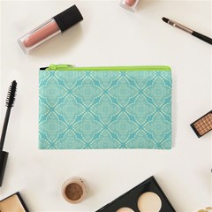 Light Blue Lattice Pattern Cosmetic Bag (xs) by TanyaDraws