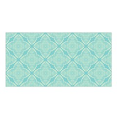 Light Blue Lattice Pattern Satin Shawl