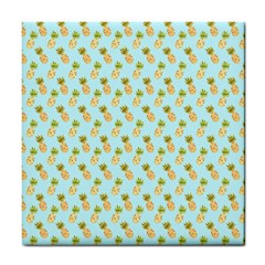 Tropical Watercolour Pineapple Pattern Tile Coasters by TanyaDraws