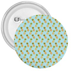 Tropical Watercolour Pineapple Pattern 3  Buttons