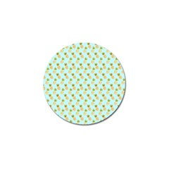 Tropical Watercolour Pineapple Pattern Golf Ball Marker by TanyaDraws