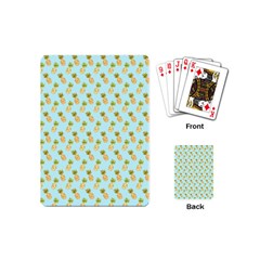 Tropical Watercolour Pineapple Pattern Playing Cards (mini) 