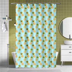 Tropical Watercolour Pineapple Pattern Shower Curtain 48  X 72  (small) 