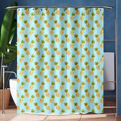 Tropical Watercolour Pineapple Pattern Shower Curtain 60  X 72  (medium)  by TanyaDraws