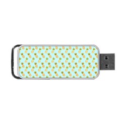 Tropical Watercolour Pineapple Pattern Portable Usb Flash (one Side)