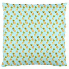 Tropical Watercolour Pineapple Pattern Standard Flano Cushion Case (two Sides) by TanyaDraws