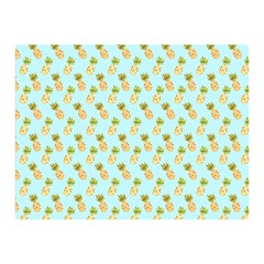 Tropical Watercolour Pineapple Pattern Double Sided Flano Blanket (mini)  by TanyaDraws