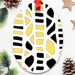 Yellow Decor Ornament (oval)  by Valentinaart