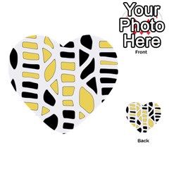 Yellow Decor Multi-purpose Cards (heart)  by Valentinaart