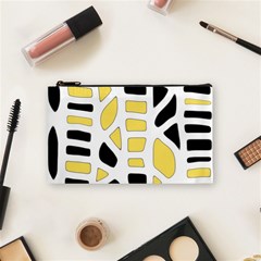 Yellow Decor Cosmetic Bag (small)  by Valentinaart