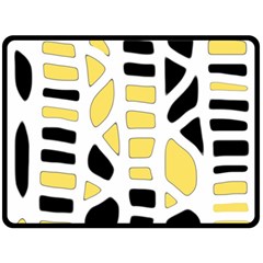 Yellow Decor Double Sided Fleece Blanket (large) 