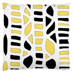 Yellow Decor Standard Flano Cushion Case (one Side) by Valentinaart