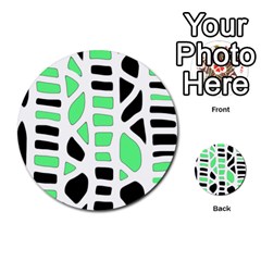 Light Green Decor Multi-purpose Cards (round)  by Valentinaart