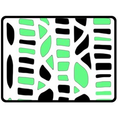 Light Green Decor Fleece Blanket (large) 