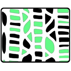 Light Green Decor Fleece Blanket (medium) 