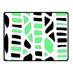 Light Green Decor Double Sided Fleece Blanket (small) 