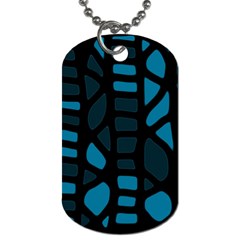 Deep Blue Decor Dog Tag (two Sides) by Valentinaart