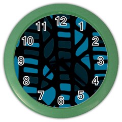 Deep Blue Decor Color Wall Clocks by Valentinaart