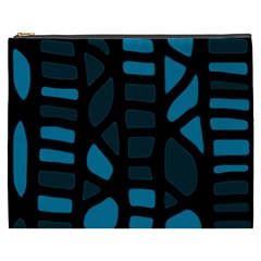 Deep Blue Decor Cosmetic Bag (xxxl)  by Valentinaart