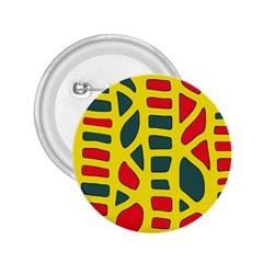 Yellow, green and red decor 2.25  Buttons