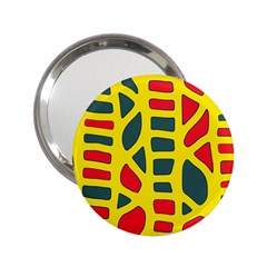 Yellow, green and red decor 2.25  Handbag Mirrors