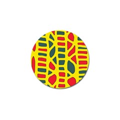 Yellow, green and red decor Golf Ball Marker (10 pack)