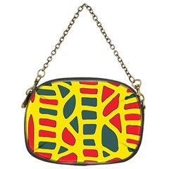 Yellow, green and red decor Chain Purses (One Side) 