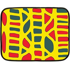 Yellow, green and red decor Double Sided Fleece Blanket (Mini) 