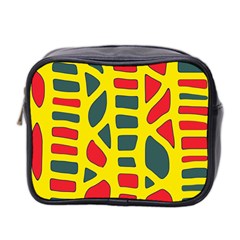 Yellow, green and red decor Mini Toiletries Bag 2-Side