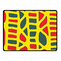 Yellow, green and red decor Fleece Blanket (Small)