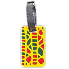 Yellow, green and red decor Luggage Tags (One Side) 