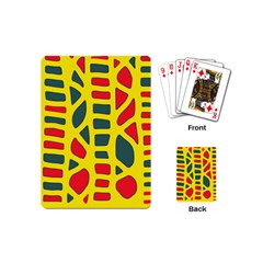 Yellow, green and red decor Playing Cards (Mini) 