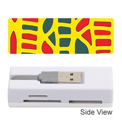 Yellow, green and red decor Memory Card Reader (Stick) 