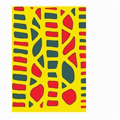 Yellow, green and red decor Large Garden Flag (Two Sides)