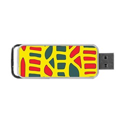 Yellow, green and red decor Portable USB Flash (Two Sides)