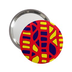 Red, Yellow And Blue Decor 2 25  Handbag Mirrors by Valentinaart