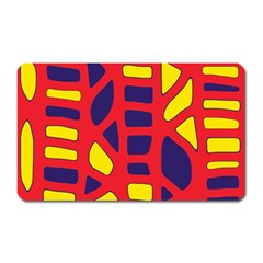 Red, Yellow And Blue Decor Magnet (rectangular) by Valentinaart