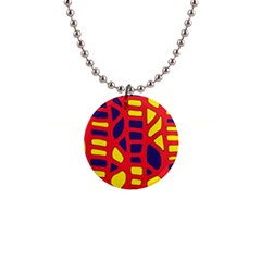 Red, Yellow And Blue Decor Button Necklaces by Valentinaart