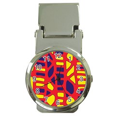 Red, Yellow And Blue Decor Money Clip Watches by Valentinaart