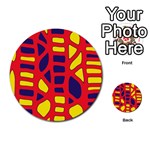 Red, yellow and blue decor Multi-purpose Cards (Round)  Front 1