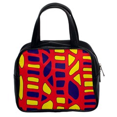 Red, Yellow And Blue Decor Classic Handbags (2 Sides) by Valentinaart