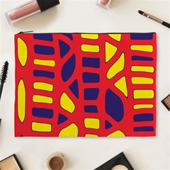 Red, Yellow And Blue Decor Cosmetic Bag (xl) by Valentinaart