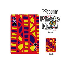 Red, Yellow And Blue Decor Playing Cards 54 (mini) 