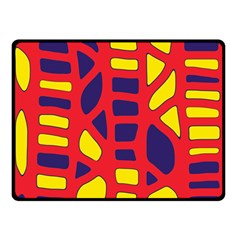 Red, Yellow And Blue Decor Double Sided Fleece Blanket (small) 