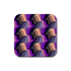 Wavy Pattern                                                                                           			rubber Square Coaster (4 Pack by LalyLauraFLM